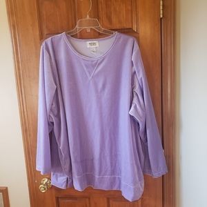 5x Purple Velour sweatshirt